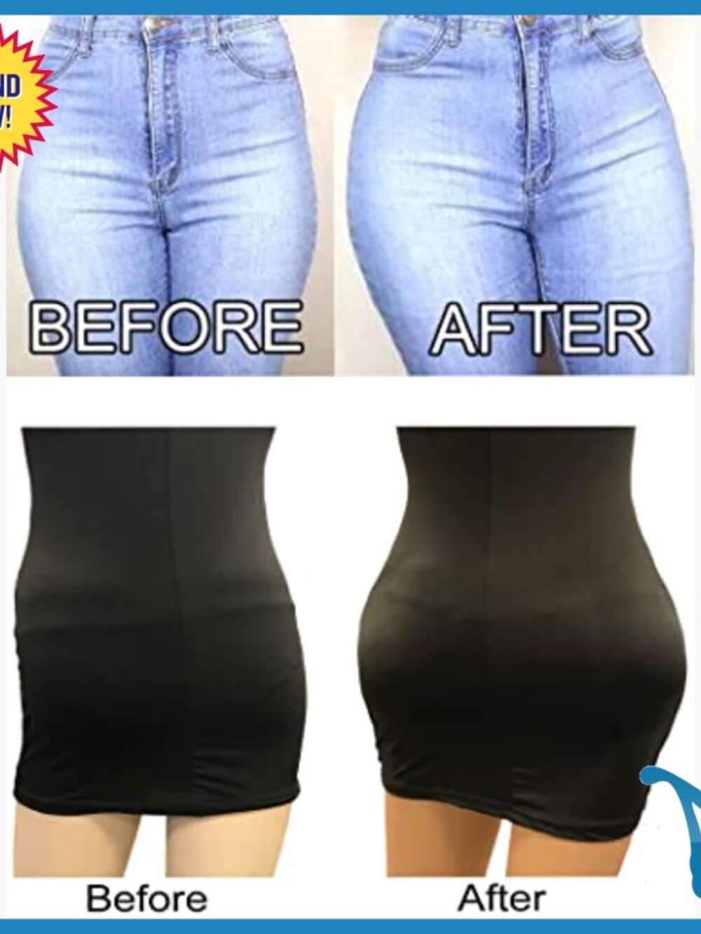 Medium Shapewear Padded Panties Butt Enhancer Hip Dip Pads Compression - Picture 6 of 6
